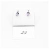 Image 1 : 925 Silver Diamond & Amethyst Earrings