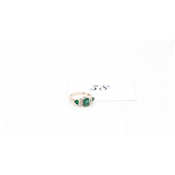 14kt Gold Emerald & Diamond Ring