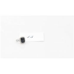 1.00 Carat White and Black Diamond Ring