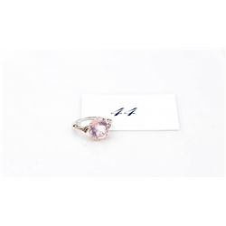 Five Carat Rose Quartz & Diamond Cocktail Ring