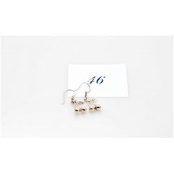 .925 Silver Cherry French Hook Earrings