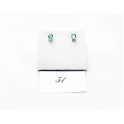 Certified Brazilian 2.30 Carat Emerald Earrings VS