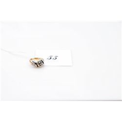 10k gold 1.14carat sapphire and diamond band ring