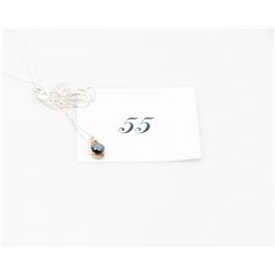 10k gold 1.22carat black diamond pendant