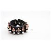 Image 1 : Mens leather bracelet with 45caliber bullet accent