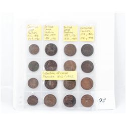 Collection of large pennies 1912-1942