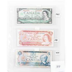 Lot of 3 royal canadian mint bank notes