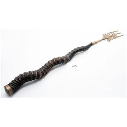 Campfire roasting fork made from gazelle horn