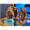 Image 1 : 3pc decorative monkey; see no evil, hear no evil