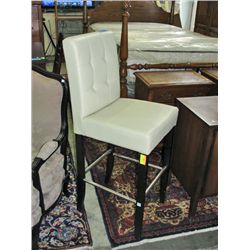 Offwhite leather barstool