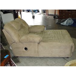 MIcrofiber suede beige reclining lounger