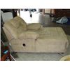 Image 1 : MIcrofiber suede beige reclining lounger