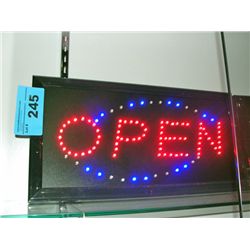 Lighted open sign