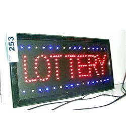 Lighted lottery shop sign