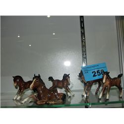 5pc beswick horse figurine collection