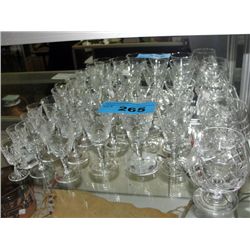 24pcs of pinwheel crystal stemware