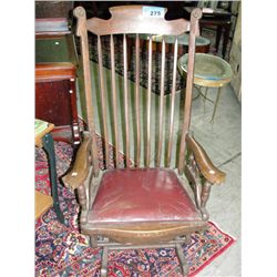 Victorian oak glider rocker circa 1890