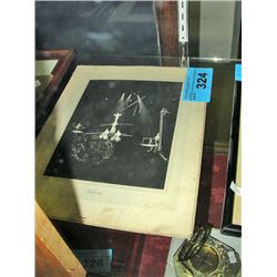 Vintage black and white circus photo