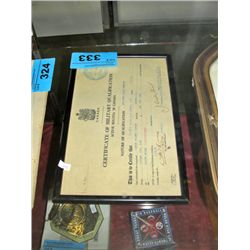 Certificate of military qualification canada 1928