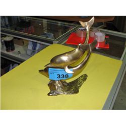 brass dolphin ornament