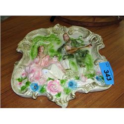 Art pottery figural wall hanging