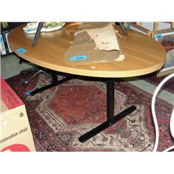 Oval double pedastol office table