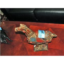 Wood crafted decorative horse