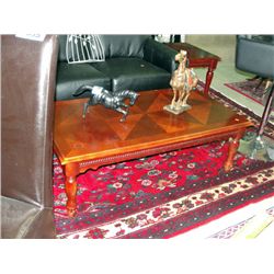 3pc mahogany finish coffee and end table set