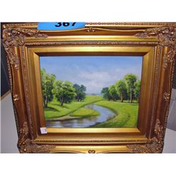 Guild framed original oil on canvas painting
