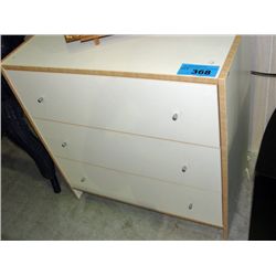 3 drawer white contemporary dresser