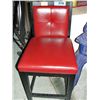 Image 1 : Red leather bar stool