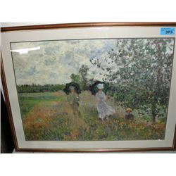 Large framed monae print
