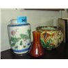 Image 1 : 3pcs of decorative ceramic wares; planters and