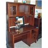 Image 1 : Computer desk with hutch