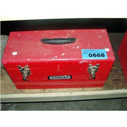 Red stanley toolbox and contents
