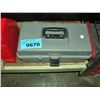 Image 1 : Grey plastic toolbox and contents
