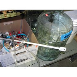 Shelf lot of beer/ wine making equipment