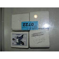 4 small white boxes of collectors hockey cards