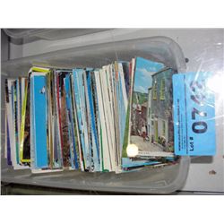 Box of vintage post cards