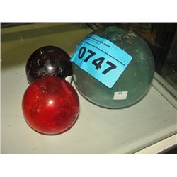 3 japanese fish net floats