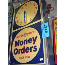 American express lighted advertisement clock