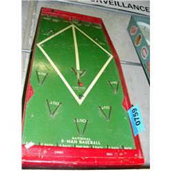 Vintage wooden national 9man baseball game