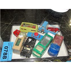 Box of assorted collectors diecast metal cars and