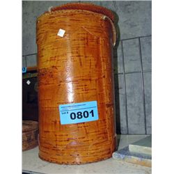 Hand crafted bark lidded gathering basket