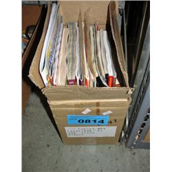 Box of assorted comic books and graphic novels