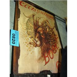 Wooden coors golden brewery Advertisment board