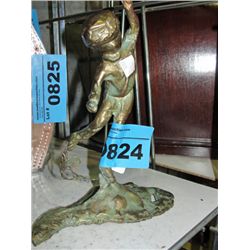 Brass sculpture of child