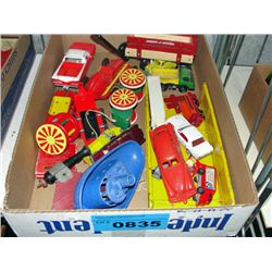 Box of vintage collectors toys