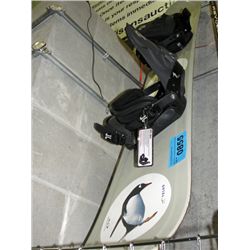 Snowboard with bindings