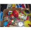 Image 1 : Box full of vintage tin lithograph collectors toys
